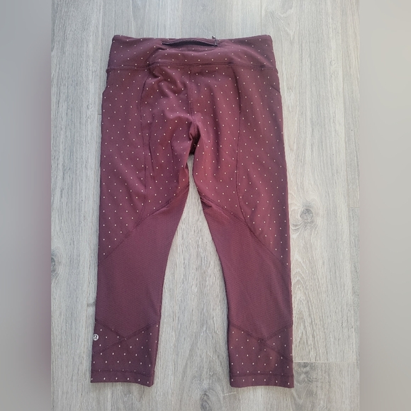 Lululemon Pace Rival CropNight Fall Bordeaux Drama Gold / Bordeaux Drama… - Picture 11 of 12